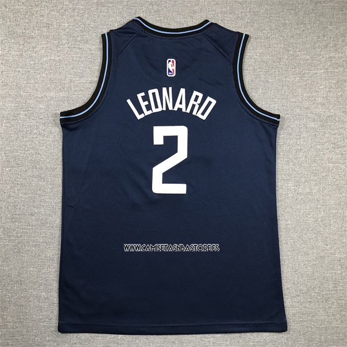 Kawhi Leonard NO 2 Camiseta Nino Los Angeles Clippers Ciudad 2023-24 Azul